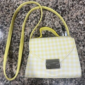 Yellow Checkered Crossbody Bag. Never worn. Great condition.